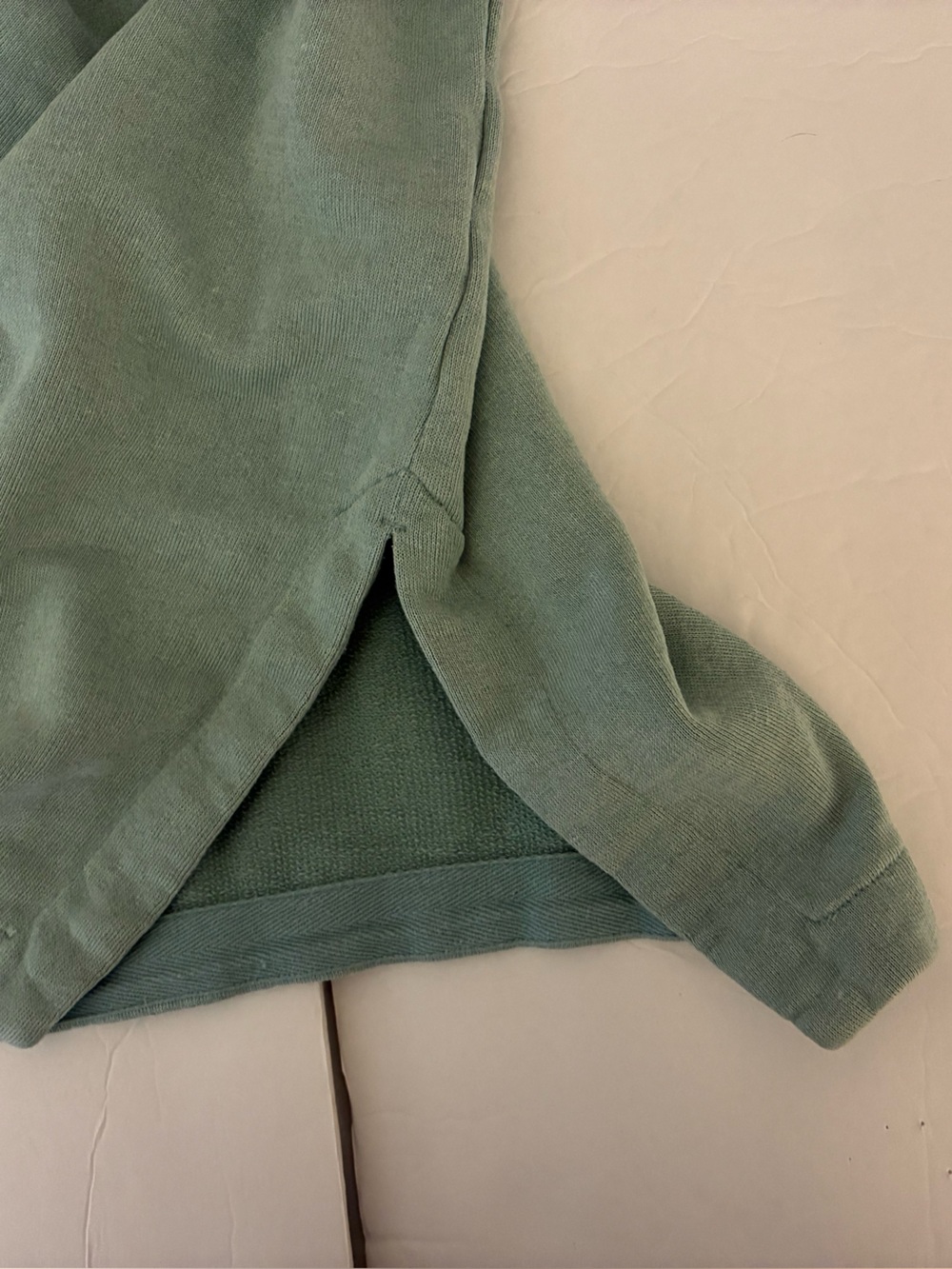 Eileen fisher Green Organic Cotton Blend Sweatshirt L Boxy Oversized Coastal - Picture 7 of 10